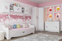 Шкаф для одежды угловой 1Д  как часть комплекта Акварель 1, Белый, СВ Мебель (Россия)