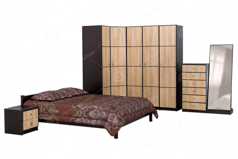 Набор мебели для спальни Фантазия 2029, Дуб Сонома, MEBEL SERVICE (Украина)