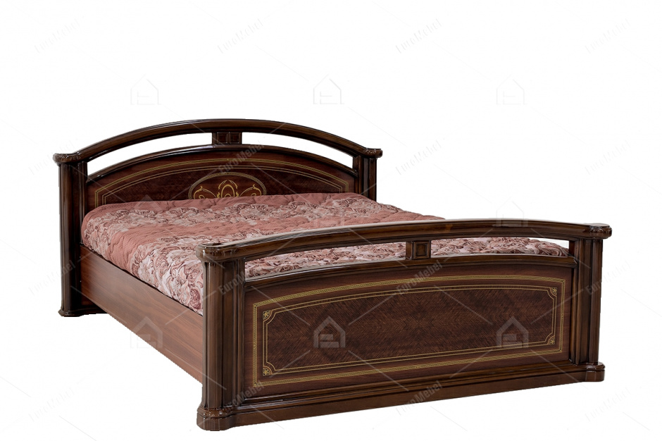 Кровать двуспальная как часть комплекта Алабама, Вишня Портофино, MEBEL SERVICE (Украина)
