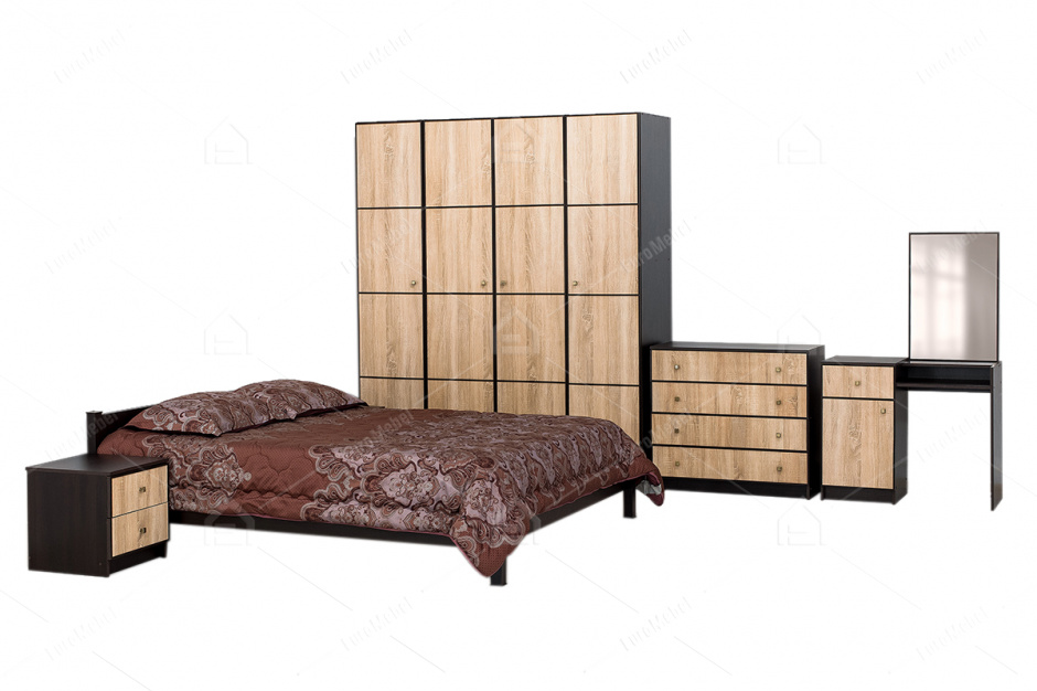 Набор мебели для спальни Фантазия 2032, Дуб Сонома, MEBEL SERVICE (Украина)