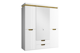 Шкаф для белья  4Д  как часть комплекта Торино с подсветкой, Белый, Анрэкс (Беларусь)