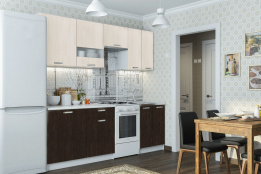 Комплект мебели для кухни Розалия 2200, Дуб Венге Дуб Млечный, СВ Мебель(Россия)