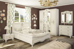 Комплект мебели для спальни Милан, Белый, MEBEL SERVICE(Украина)
