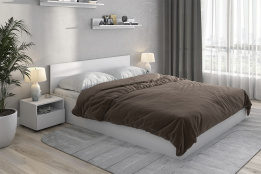 Кровать двуспальная как часть комплекта Токио, Белый, СВ Мебель (Россия)
