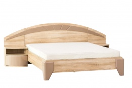 Кровать двуспальная как часть комплекта Аляска, Дуб Сонома, MEBEL SERVICE (Украина)