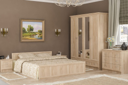 Комплект мебели для спальни Соната 2, Дуб Самоа, MEBEL SERVICE(Украина)