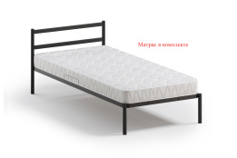 Кровать односпальная Мета, Чёрный, Квадрат (Россия)