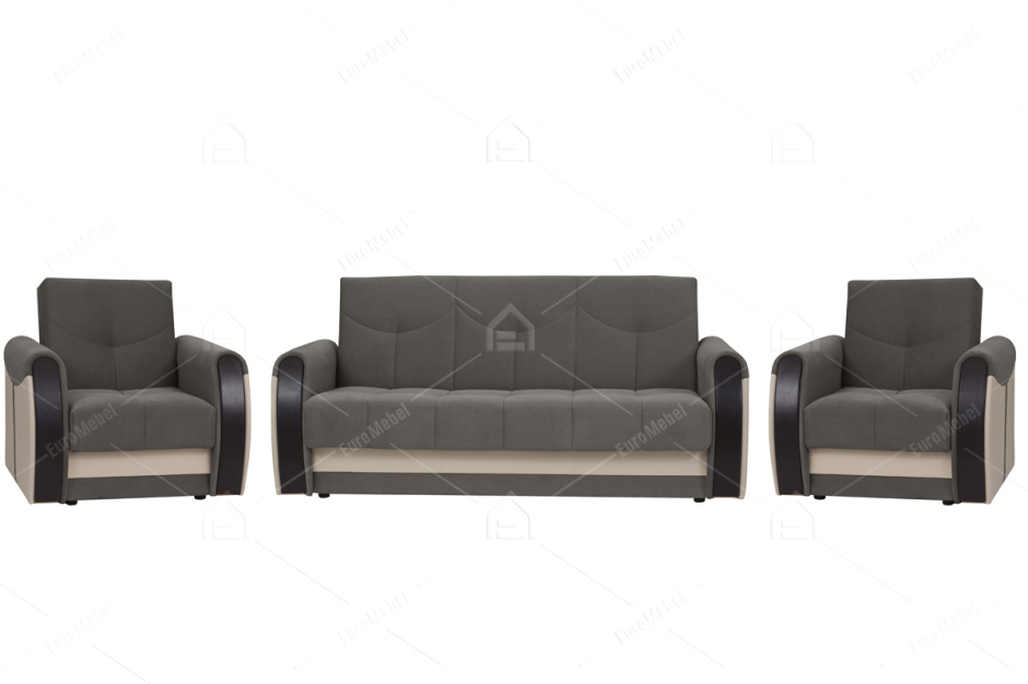 Комплект мягкой мебели Сиеста 4, Светло-Серый, АСМ Элегант(Россия)