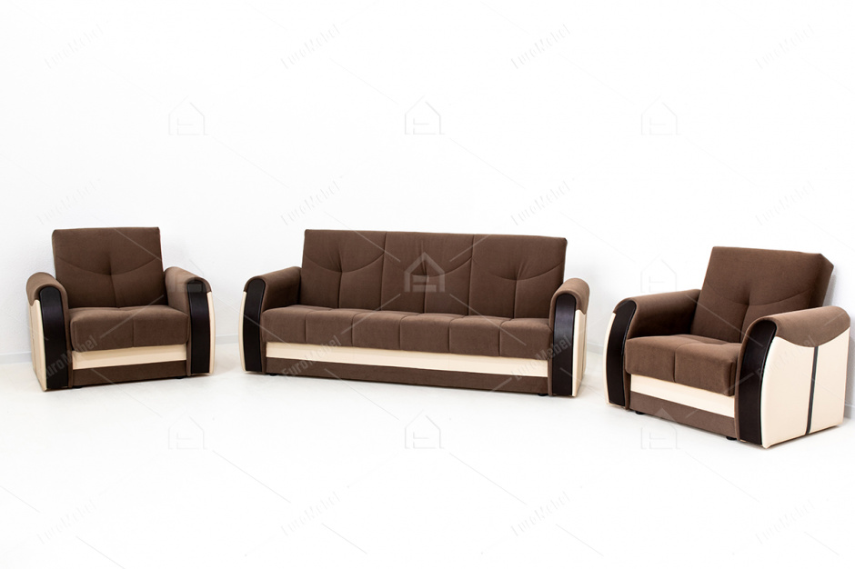 Комплект мягкой мебели Сиеста 4, Коричневый, АСМ Элегант(Россия)
